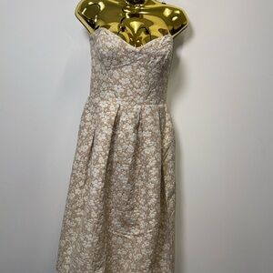 Shoshanna Corset Bodice Strapless Dress Size 8